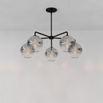 Load image into Gallery viewer, Selvion Elegant 5-Light Globe Chandelier – Modern Glass Pendant Lighting Fixture
