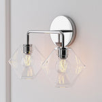 Load image into Gallery viewer, Talvior Geometric Modern Bathroom Sconce - Faceted Shade Light in Luxe Finishes
