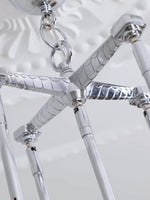 Load image into Gallery viewer, Art Deco Astris Star Chandelier – Frosted Glass Deco Fixture for Dining Room
