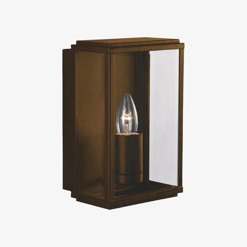 Boxar Buitenmuurlantaarn – Metalen Frame en Helder Glas voor Veranda's of Entrees