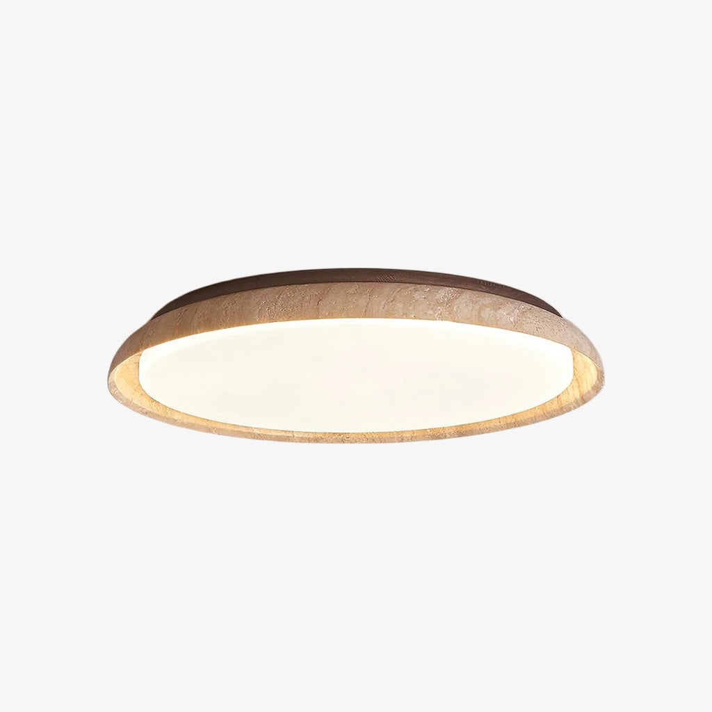 Lámpara de Techo Redonda Torvella Disco Escultórico de Montaje Empotrado - Iluminación Natural Moderna para Dormitorio