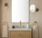 Load image into Gallery viewer, Bravira Ribbed Glass Sconce - Metal Wall Light with Clear Glass Shade
