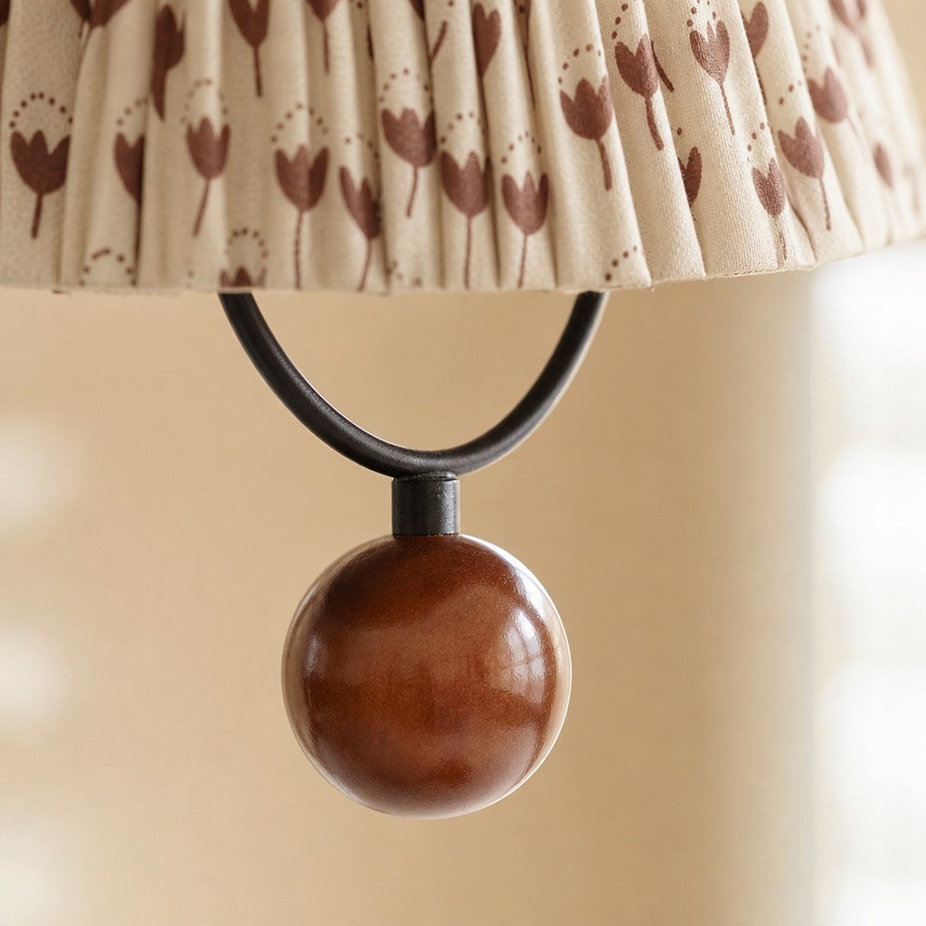 Solmire Decorative Floral Fabric Pendant Light – Metal Accent Hanging Lamp for Living Room and Dining Room