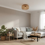 Yumeko Naturalna Bambusowa Lampa Sufitowa - Organiczna Konstrukcja Klatki, Ekologiczna do Salonu