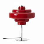 Afbeelding laden in galerijweergave, Koloro Glass Table Lamp - Retro Tiered Design with Chrome Base
