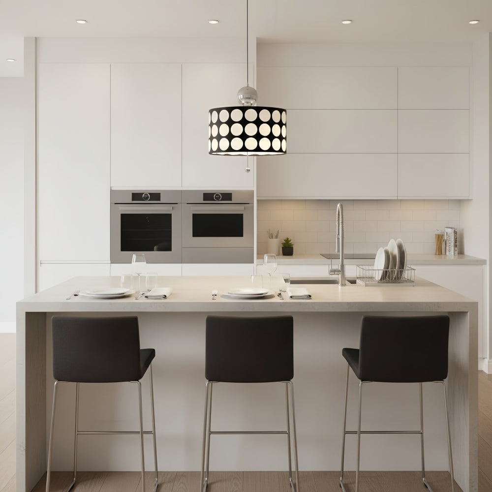 Dotrelia Suspension Géométrique en Treillis - Abat-jour en Cuir Moderne pour Salle à Manger