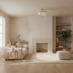 Cargar imagen en el visor de la galería, Beveline 3 luces redondo semi empotrado - Pantalla de vidrio facetado acabado metálico para pasillos y dormitorios