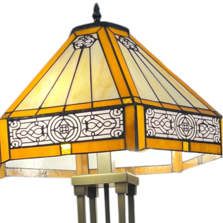 Velora Artisan Dragonfly Stained Glass Table Lamp — Vintage Tiffany Style Accent Light for Living Room