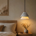 Cargar imagen en el visor de la Galería, Grey Stone Pendant Light with Paper Diffuser