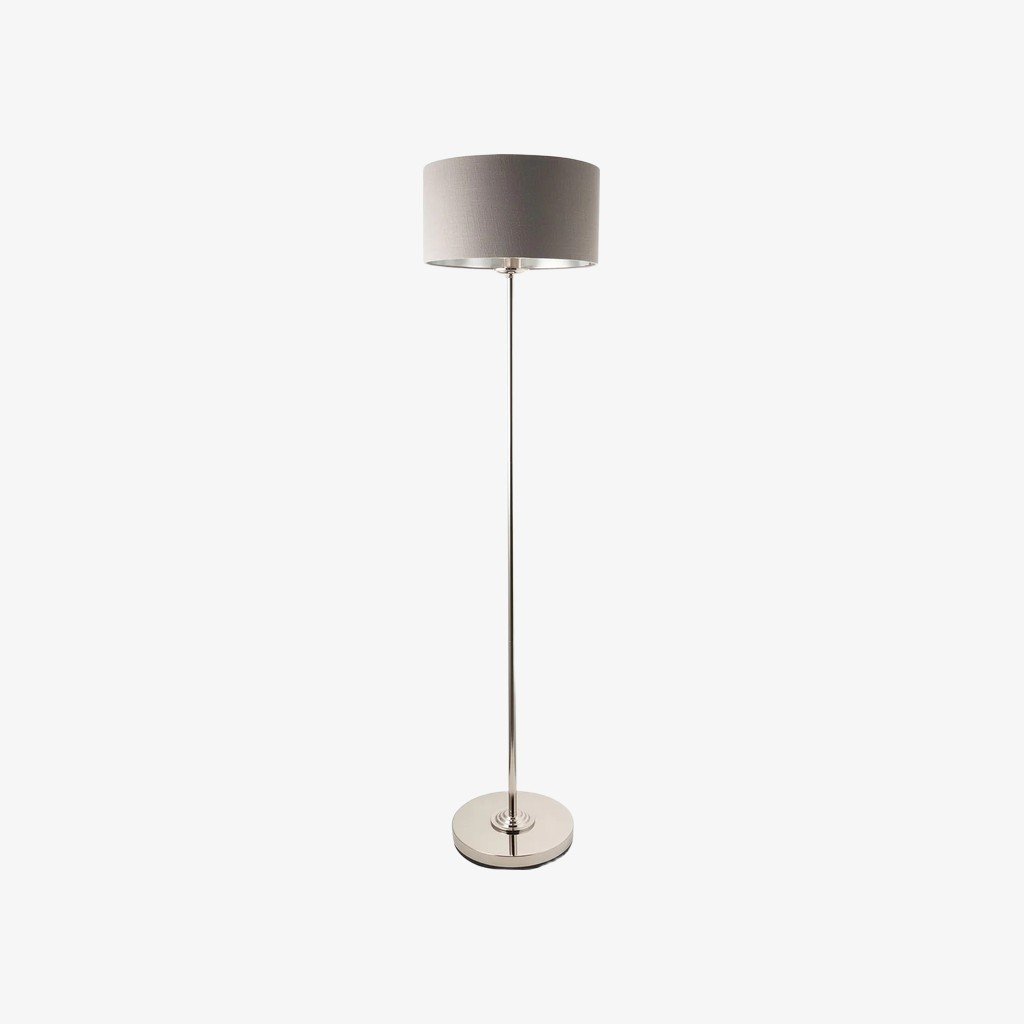Tela Drum Lampenkap Vloerlamp - Moderne Stoffen Staande Lamp voor Thuis en Kantoor