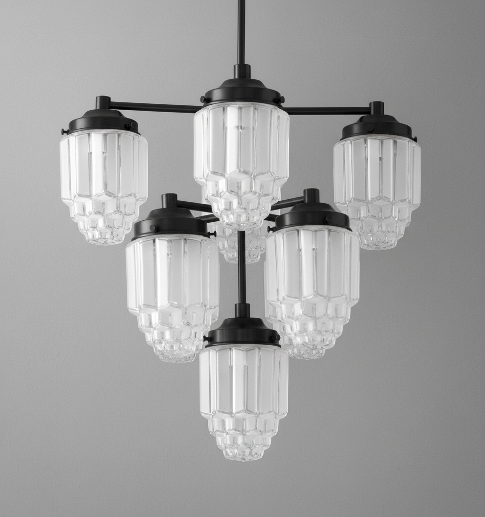 Tierlux Glass Multi-Tiered Glass Modern Pendant for Living & Dining