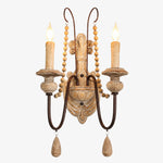 Carica l'immagine nella visualizzazione Galleria, Old Wood Color two-light wall sconce