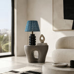 Załaduj obraz do przeglądarki galerii, Sculptural ceramic table lamp on a living room side table