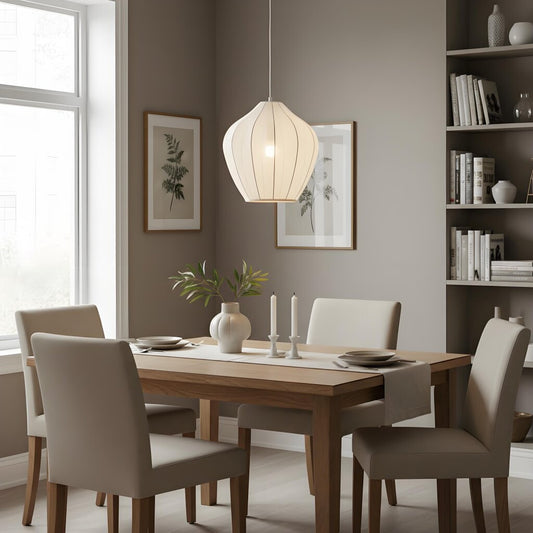 Lámpara Colgante de Malla Moderna Lumifil - Luces Colgantes de Tela Adecuadas para Comedores o Islas de Cocina