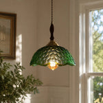 Carica l'immagine nella visualizzazione Galleria, Green glass pendant by windows