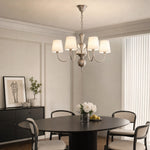 Carica l'immagine nella visualizzazione Galleria, French Vintage Fabric Shade Chandelier