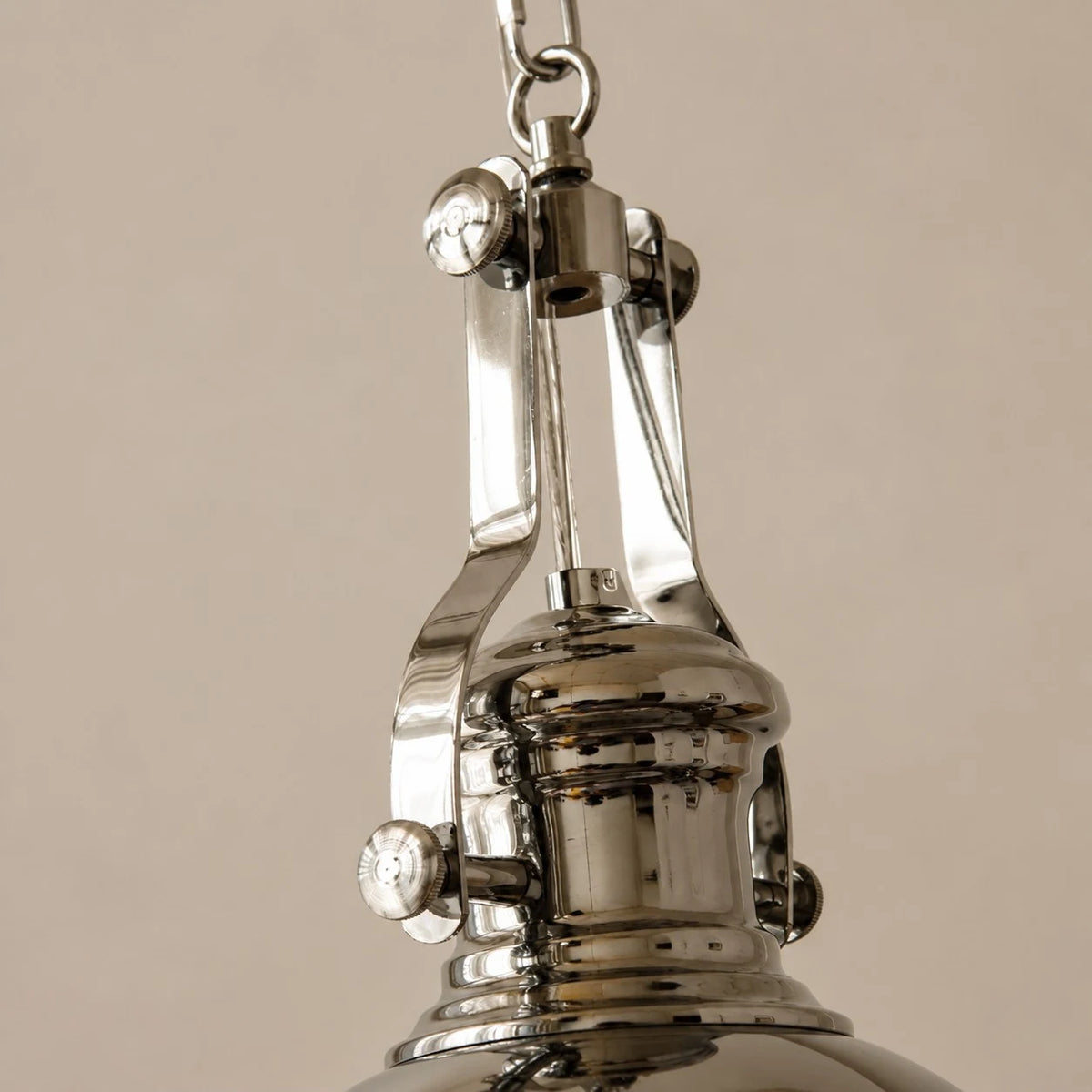 Bauhaus chrome dome pendant light