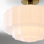 Load image into Gallery viewer, Vexrona Tiered Glass Shade Flush Mount – Contemporary Lighting for Bedrooms and Hallways