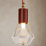 Cargar imagen en el visor de la Galería, Prismatic French Leather Pendant Light 4