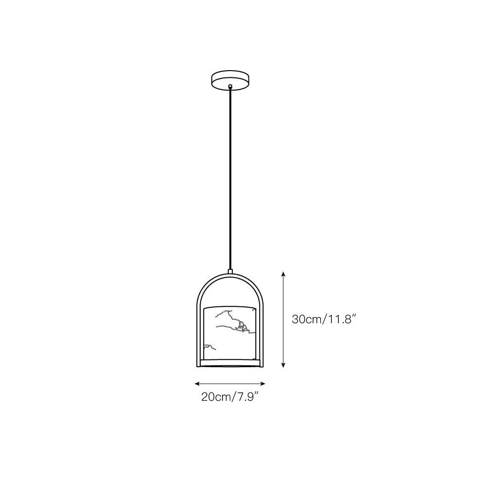Lampa wisząca Cortland z alabastru