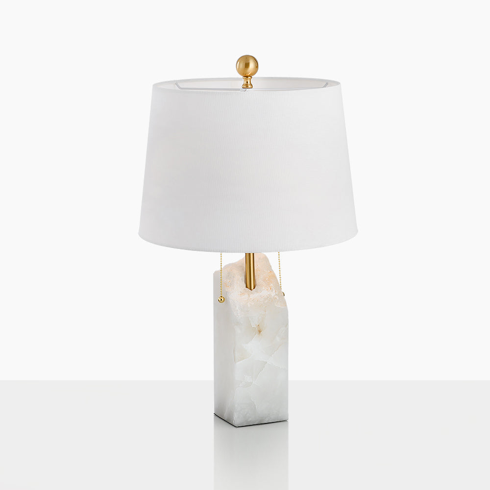 Rohe Alabaster Tischlampe