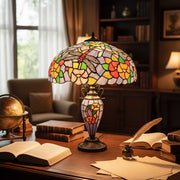 TF Keswick Dragonfly Tiffany Tischlampe – Handgefertigter Buntglas-Schirm für Wohnzimmer oder Schlafzimmer
