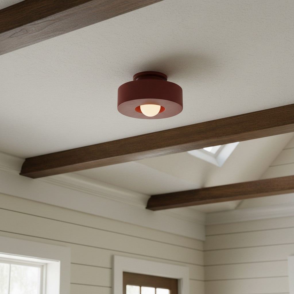 Lámpara de Techo Redonda Nórdica Nordyra – Iluminación Moderna Minimalista para Espacios Habitables N57