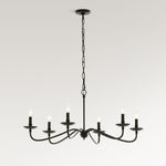 Load image into Gallery viewer, Rowan Timeless Iron Candle Design Chandelier - Industrial Interior Lighting For Bedroom
