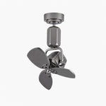 Load image into Gallery viewer, Wall and ceiling compact fan in antique silver