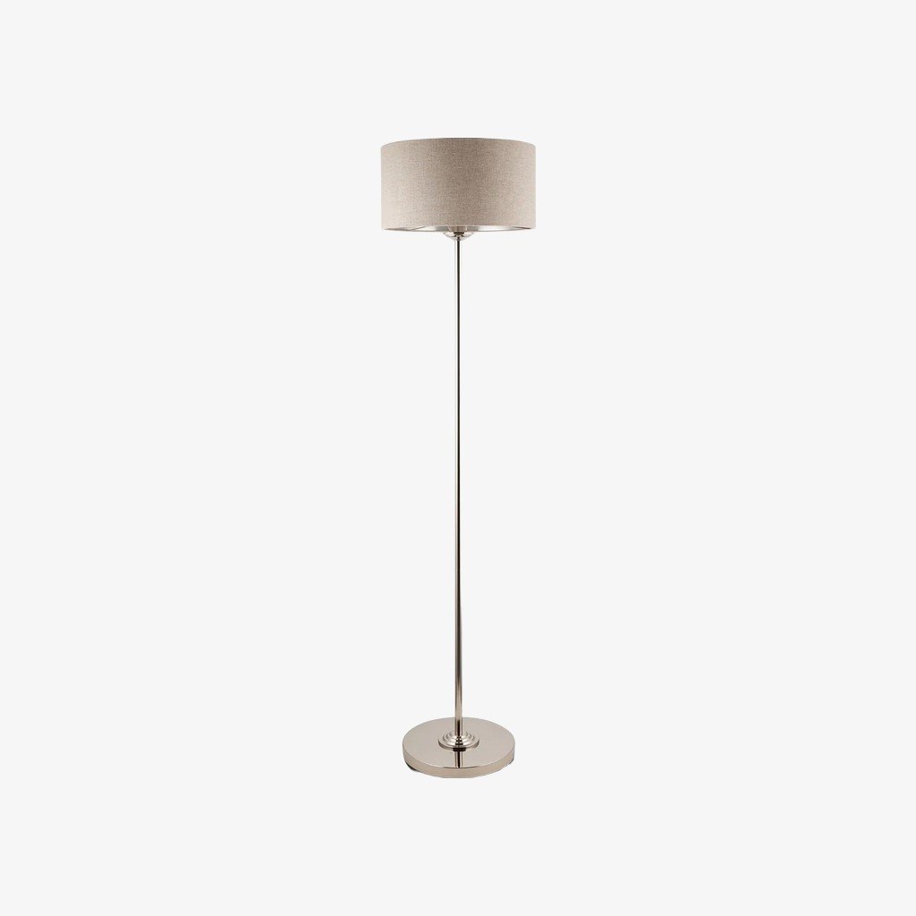 Tela Drum Lampenkap Vloerlamp - Moderne Stoffen Staande Lamp voor Thuis en Kantoor