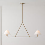Load image into Gallery viewer, Diora Pendant Light -  Modern Metal Fixture with Linen Shades

