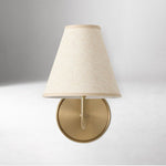 Load image into Gallery viewer, Fibura Sleek Metal Linen Shade Wall Light - Wall-Mounted Art
