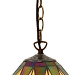 Afbeelding laden in galerijweergave, TF Dark Star Tiffany-hanger – glas-in-lood geometrisch ontwerp plafondlamp voor woonkamers