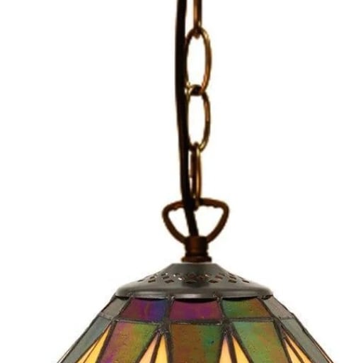 TF Dark Star Tiffany-hanger – glas-in-lood geometrisch ontwerp plafondlamp voor woonkamers