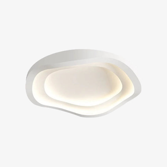 Luz de Techo LED con Patrón Ondulado Aeris Elionis – Montaje Empotrado Minimalista de Hierro y Acrílico para Sala de Estar