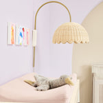 Load image into Gallery viewer, Olvara Scalloped Rattan Bubble Sconce - Whimsical Wall Lamp for Nurseries
