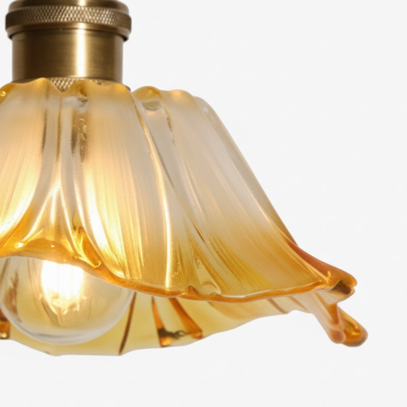 Blossix Elegante Art Hanglamp - Glazen Bloemenkap Design voor Woon- of Eetkamer N24