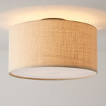 Load image into Gallery viewer, Jelvane Drum Flush Mount with Fabric Shade
