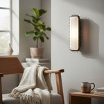 Załaduj obraz do przeglądarki galerii, Glowvera Kinkiet Ścienny - Fala Metalowej Ramy Nowoczesny Kinkiet ze Szklanym Abażurem do Przedpokoju