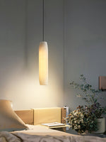 Load image into Gallery viewer, Alabaster Flute Pendant Light