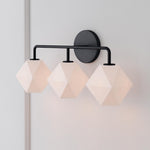 Load image into Gallery viewer, Talvior Geometric Modern Bathroom Sconce - Faceted Shade Light in Luxe Finishes
