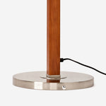 Bild in die Galerieansicht laden, Round metal base and wood-tone pole detail