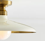 Load image into Gallery viewer, Forvara Farmhouse Metal Flush Mount Light - Black or White Ceiling Lamp
