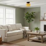 Afbeelding laden in galerijweergave, Moriglaze Sculpturale Glazen Kap Cilinder Plafondlamp - Moderne Opbouwlamp voor Entree of Woonkamer