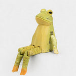 Bild in die Galerieansicht laden, Hand-carved wooden frog ornament