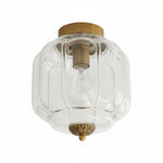 Load image into Gallery viewer, Vintage Eloise Milk Glass Flush Mount Ceiling Light - Vintage Charm Soft Glow
