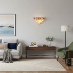Afbeelding laden in galerijweergave, TF Nevada Ziggurat Wandlamp — Art Deco Glas-in-Lood Wandlamp voor Gangen &amp; Woonkamers