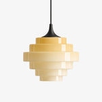 Load image into Gallery viewer, Sanenos Retro Geometric Glass Pendant Light - Gradient Glass Shade for Living or Dining Room
