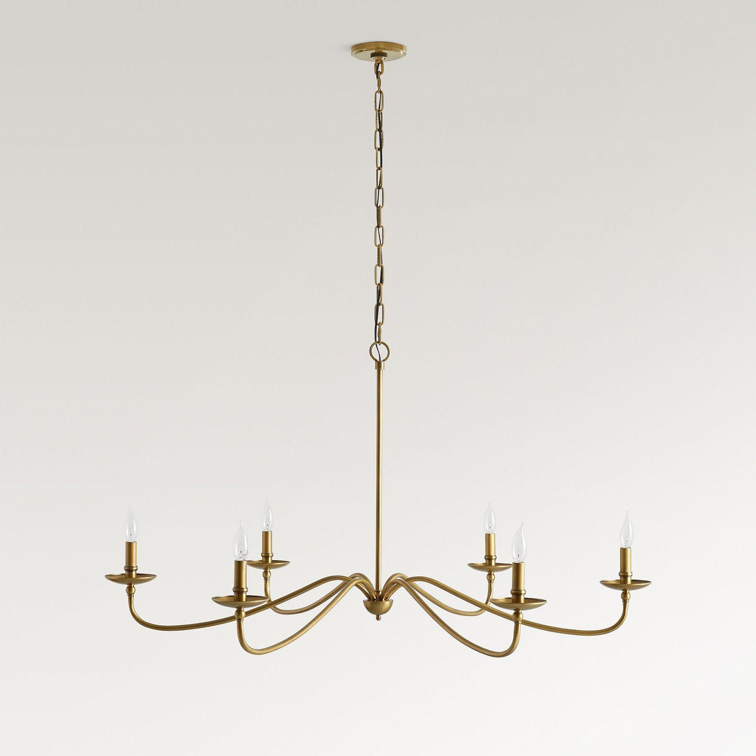 Rowan Timeless Iron Candle Design Chandelier - Industrial Interior Lighting For Bedroom
