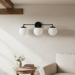 Load image into Gallery viewer, Glorica Glass Wall Sconce - Modern Vintage Vanity Light Fixture
